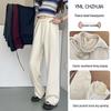 2025 Winter Woolen Cashmere-Feel Elastic Waist Wide-Leg Slimming Pants