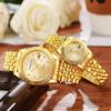 Couples Gold Business Quartz Watch With Night Light Calendar For Romantic Gift Set