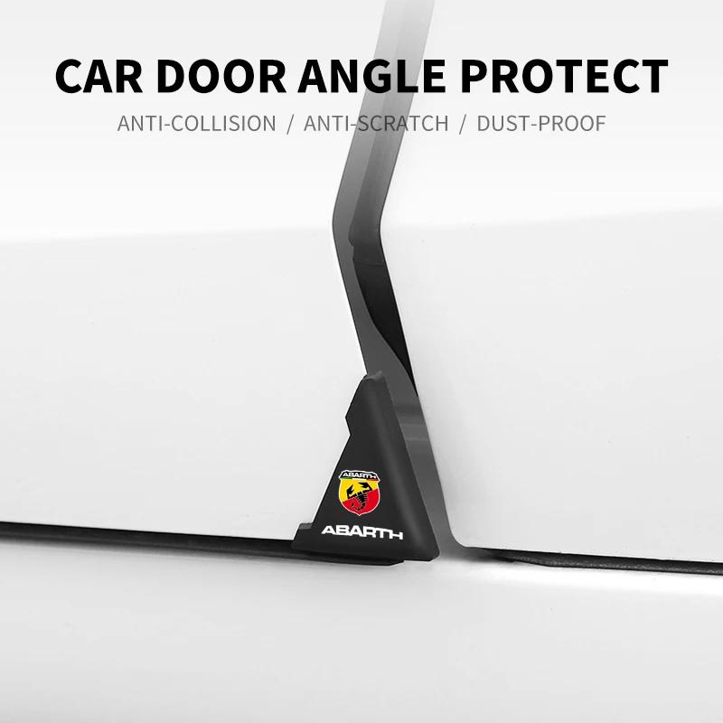 GJIFK1 2pcs Silicone Car Door Corner Cover Bumper Scratch Protector For Fiat Abarth 595 Abarth 500 Abarth 124 Spider Car Accessories