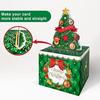 Christmas Money Box for Cash Gift Pull Merry Christmas Money Pull Box with 60 Transparent Bags DIY Holiday Cash Box Surprise Money Holder