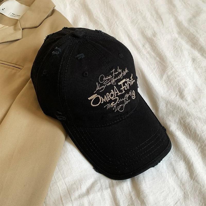 Letter Fashion Embroidered Baseball Cap Women Cotton Sun Protection Casual Hat