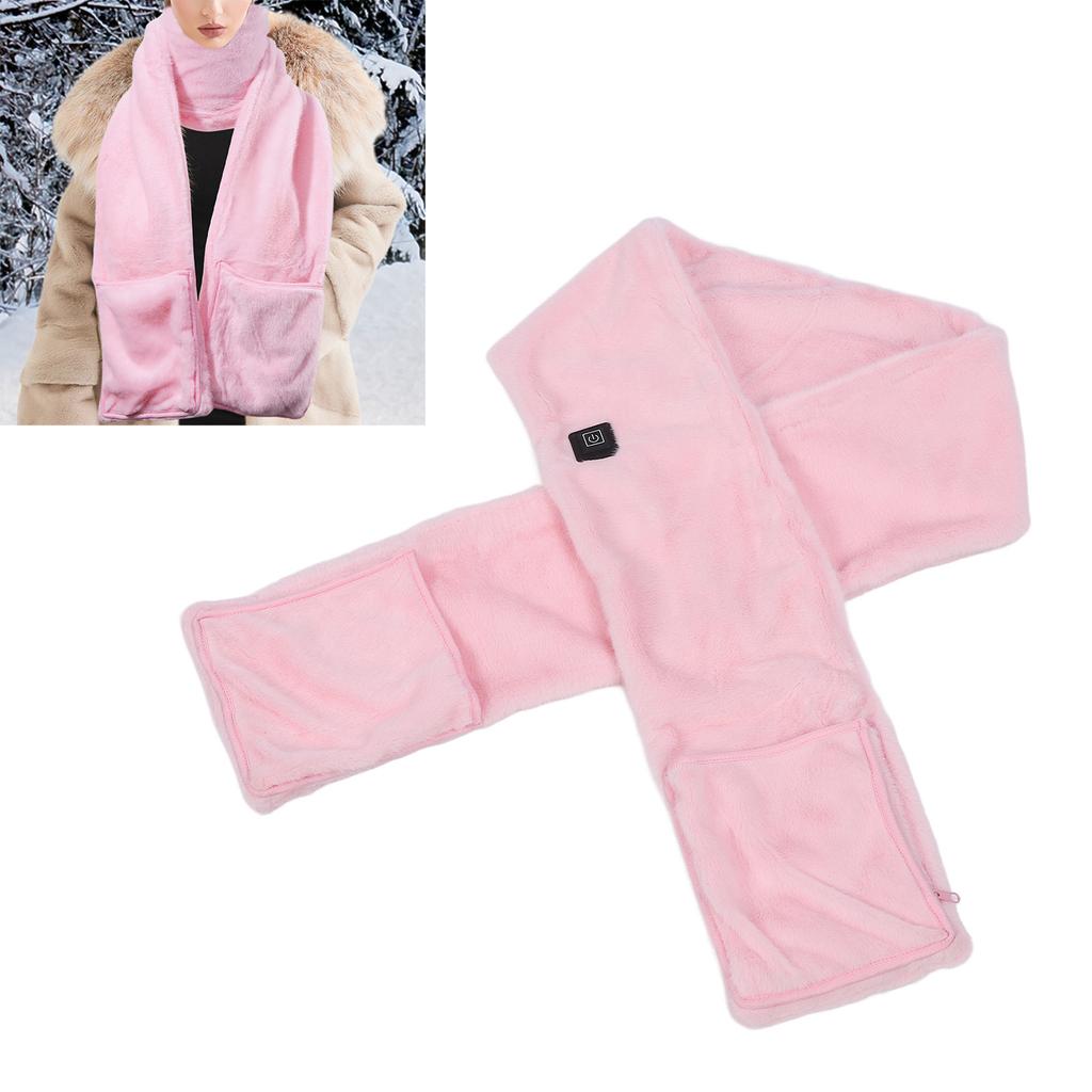 Heated Scarf USB Anti Cold   Lasting Quick Heating Soft Electric Heating Scarf Neck Warmer for Winter