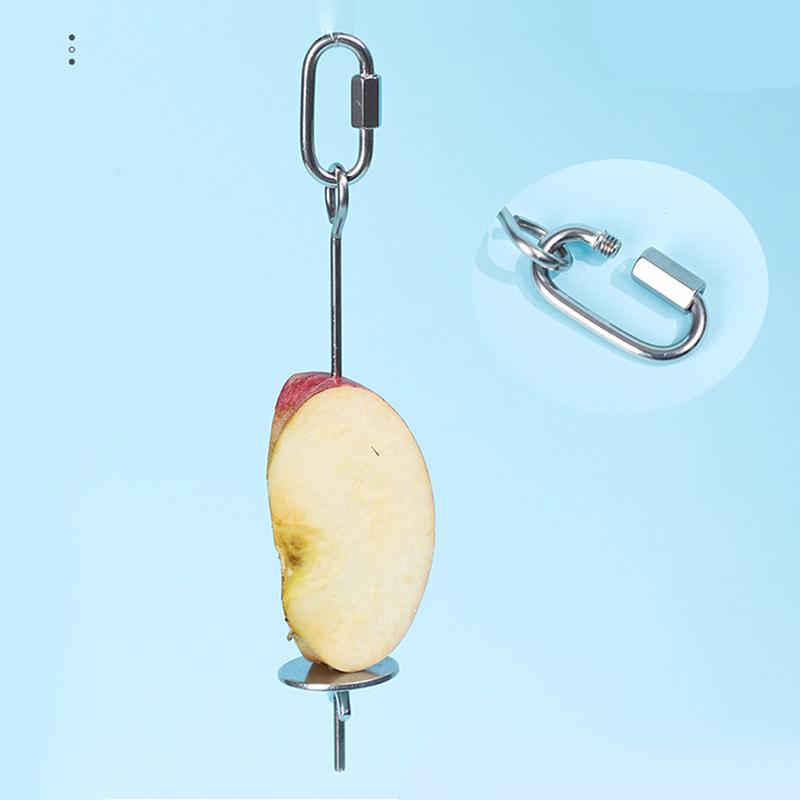 Evcil Papağan Paslanmaz Çelik Yemlik Meyve Mısır Çatalı Oyuncaklar Tavuk Sebze Tutucu Asılı Besleme Çubuğu Yemlik Aksesuarları Evcil Hayvan