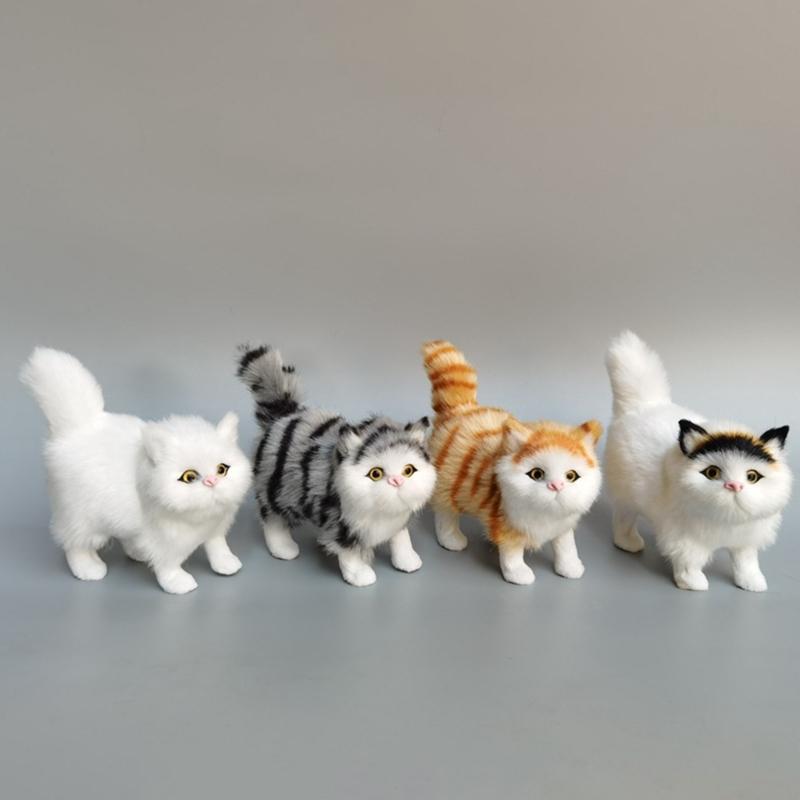 Kätzchenfiguren Simulation Katze Ornament Geschenk für Kind Kinder Schlafzimmerdekoration