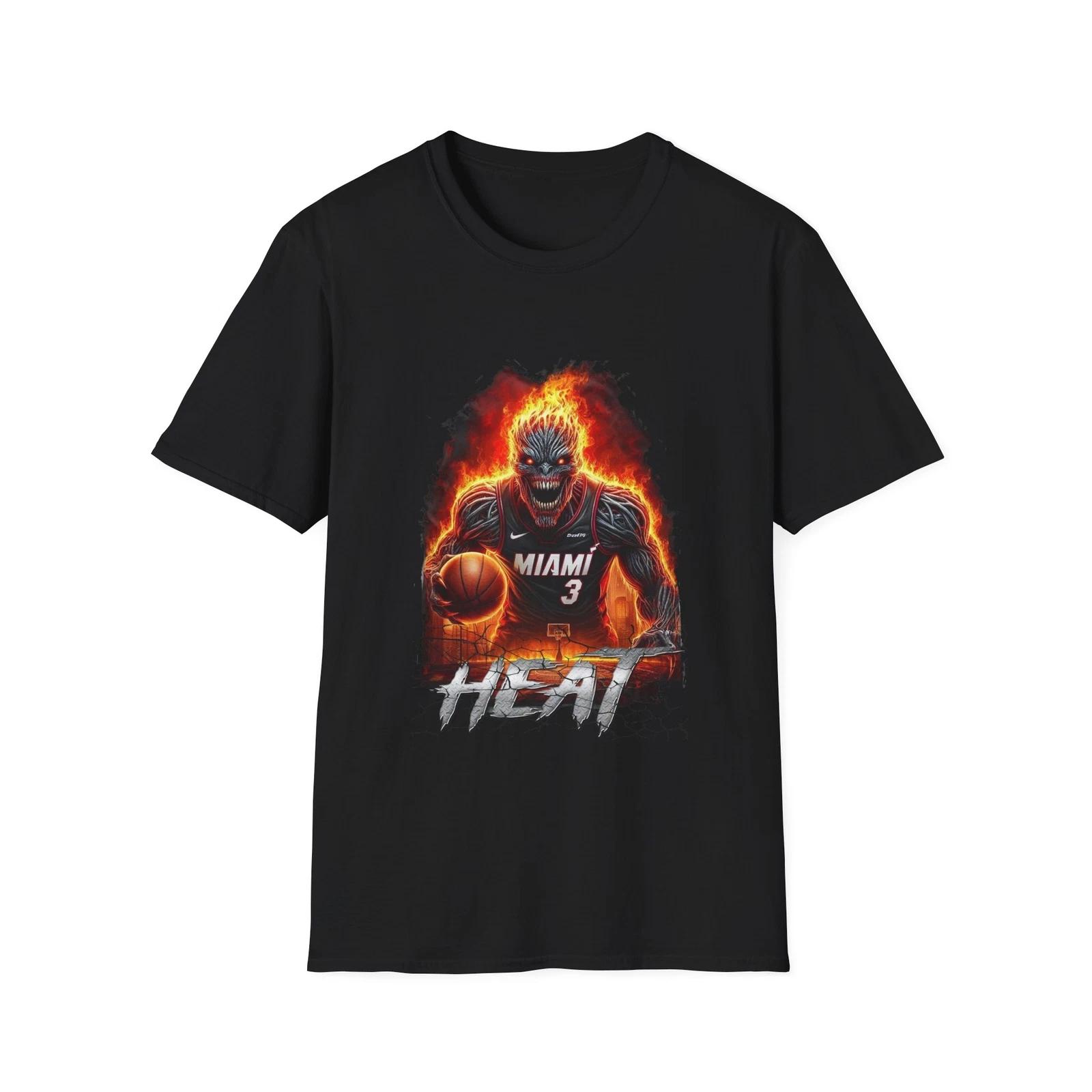 Inferno of Fear - Miami Heat Horror Mashup T-Shirt XXXXL