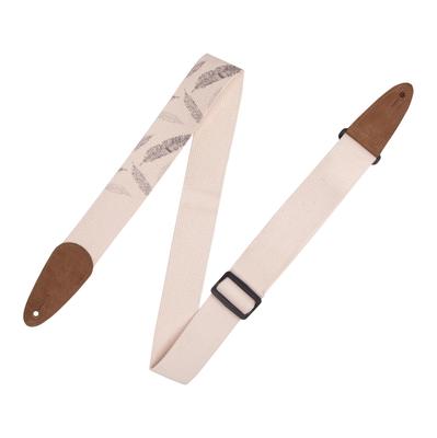 Leathers Cotton Guitar Strap Adjustable Triple Glide with Decorative Print and Suede Ends Levy's 2" 65" (MC8U-007)