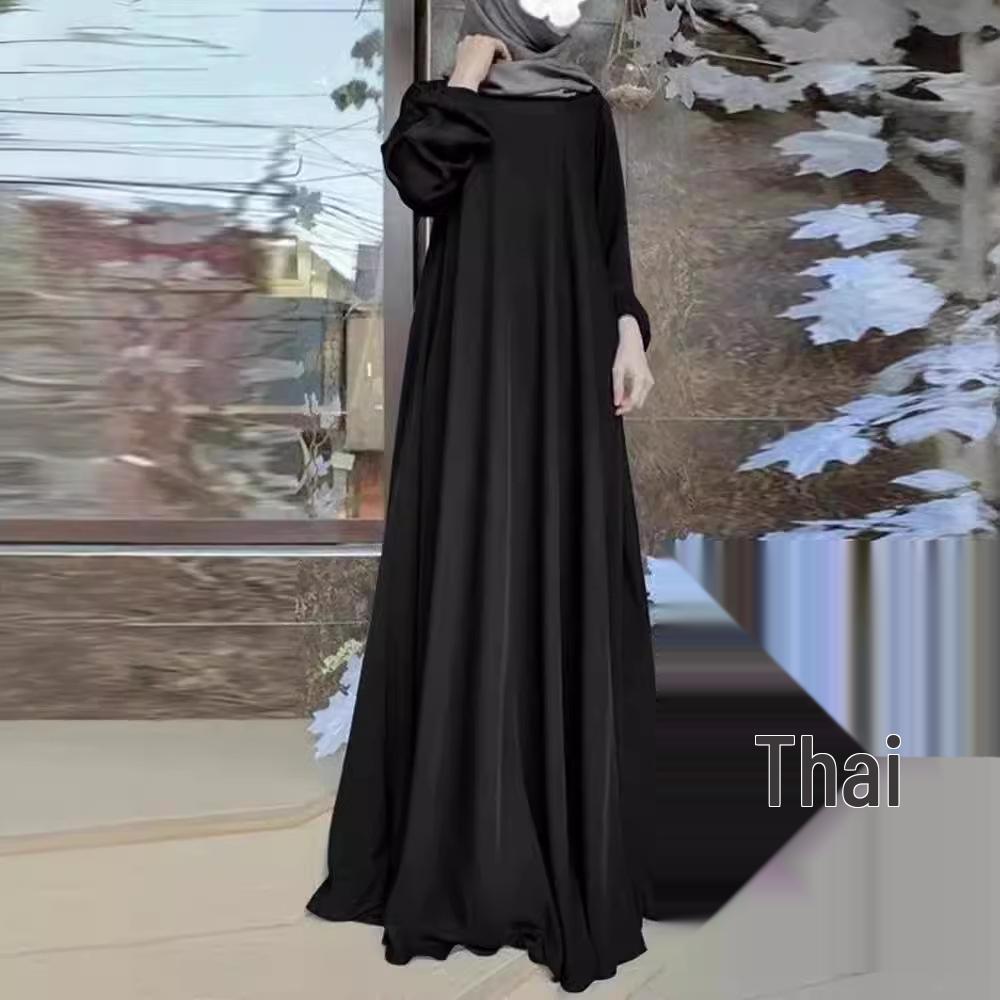 2024 Middle Eastern Muslim Casual Loose Long Robe Dress