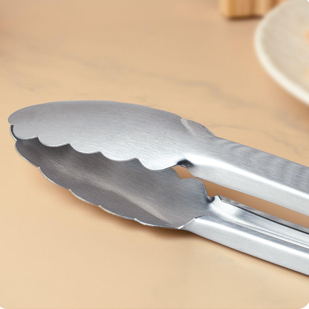 New Stainless Steel Barbecue Tongs Non-Slip Thickened Bread Tongs Lengthened Multifunctional Food Tongs Kitchen Gadgets