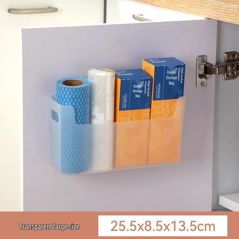 Wall-Mounted Kitchen Cling Film Storage Rack for Cabinet or Refrigerator 
