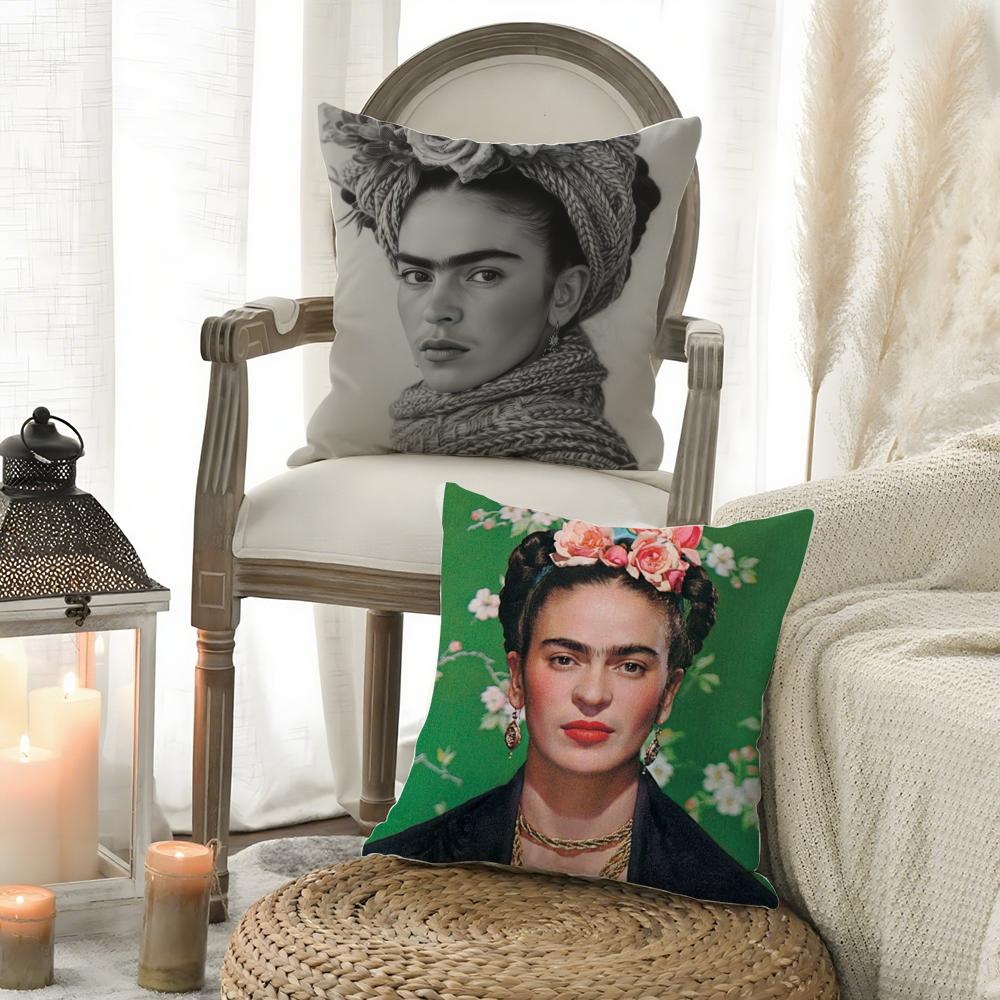 Moderne Kunstwerke Frida Kahlo-Schönes Kissenbezug Seidig Elegant Komfort Schlafsofa Versteckter Reißverschluss Strandkissenbezug