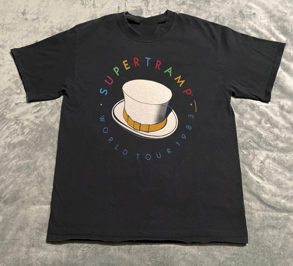 Футболка с коротким рукавом Supertramp World Tour Полный размер от S до 5XL Унисекс XXL