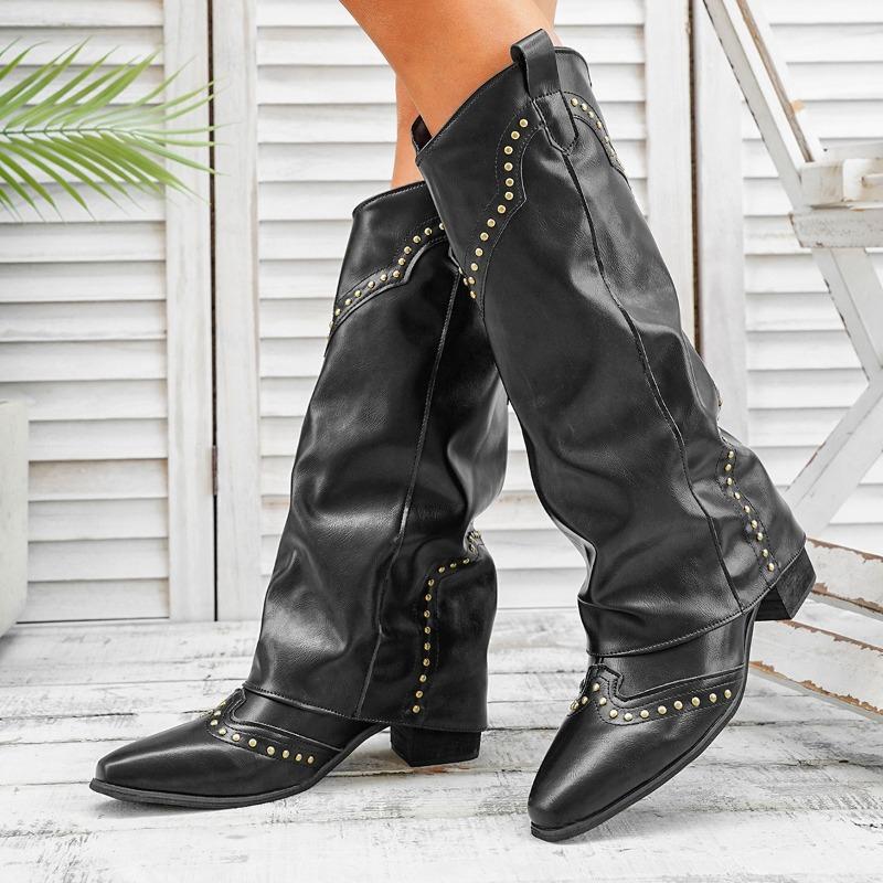 New Shoes: Large-sized Mid-heel Women's Boots, Fashion Boots and Knee-high Boots