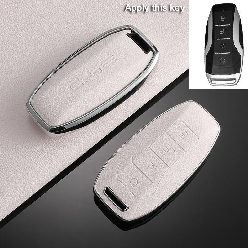 Car Key Case For BYD Yuan Plus ATTO 3 Song Han Pro Dmi Dolphin Seagull Seal U Leather Auto Accessories Keychain Key Cover Shell