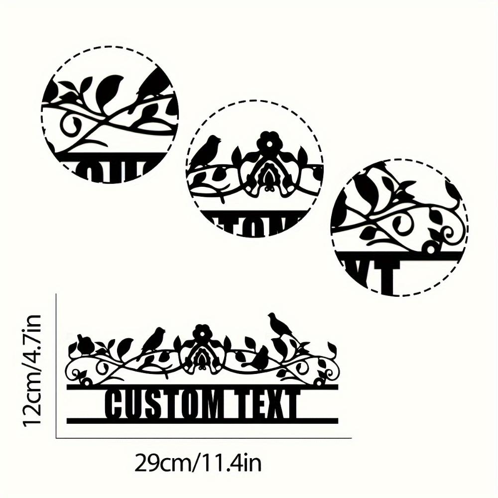 Personalisierte Metallwandkunst Vintage Blechschild für Vogelliebhaber Benutzerdefinierter Familienname Heim Außenbereich Dekor