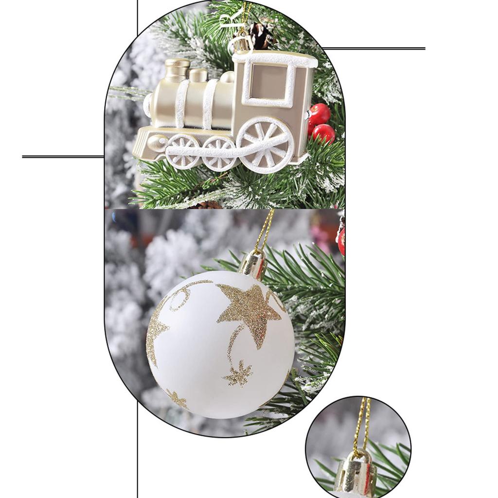 YAYAMIYA Christmas Ball Set of Nordic Christmas Tree Various Stylish Decorations for and New and White Ornaments, 70, Style, Decorations, Gorgeous,