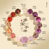 Handmade Multistone Crystal Bracelet Women With Amethyst Blue Topaz Natural Quartz Beads Fashion OL Style