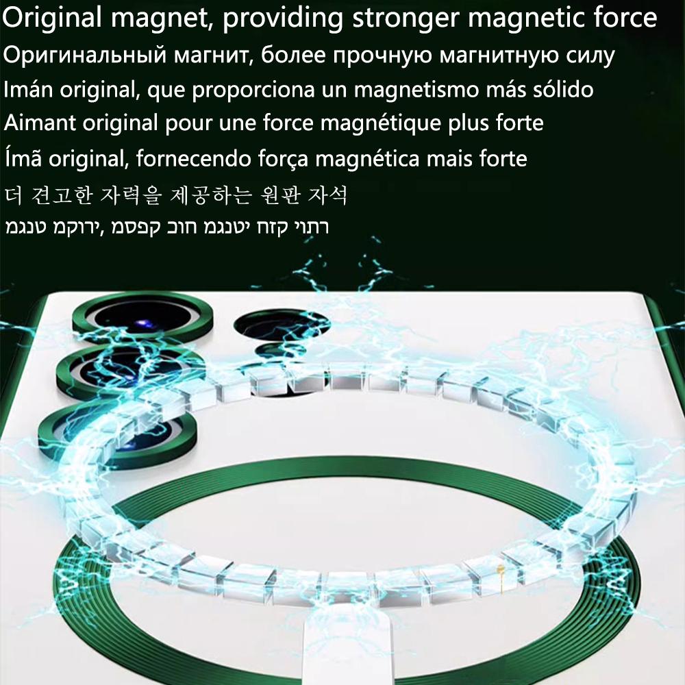 Wireless Magnetic Plating Cases For Magsafe Case Samsung Galaxy S26 S25 FE S23 S24 Ultra S21 S22 Lens Protective Cover