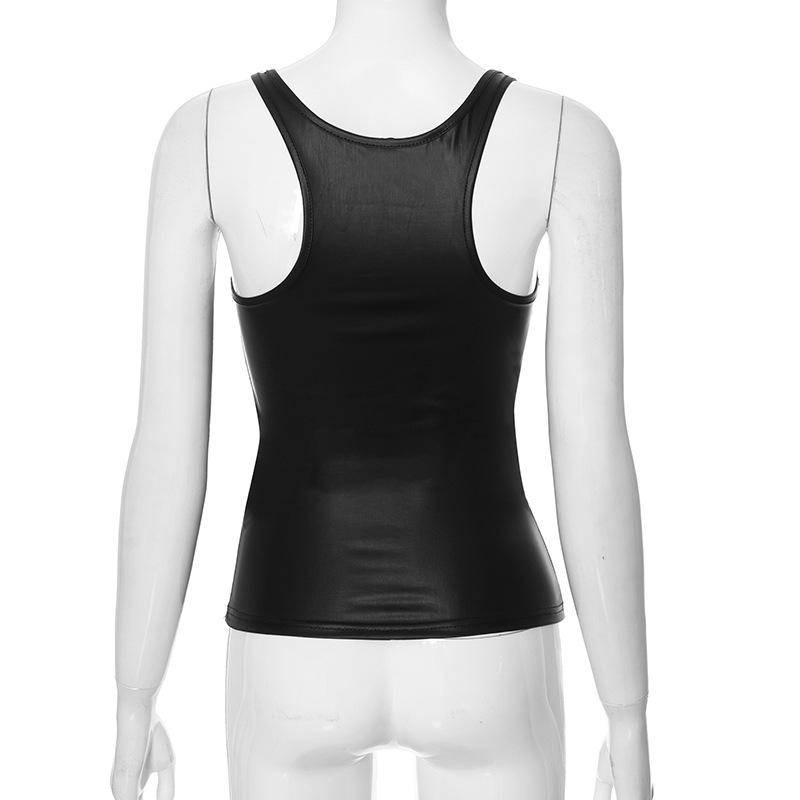 Solidny Top Damski Edgy Ubrania Y2k Akcesoria Bez Rękawów Ropa De Mujer Kwadratowy Dekolt Camison Lato Koreańska Moda Odzież