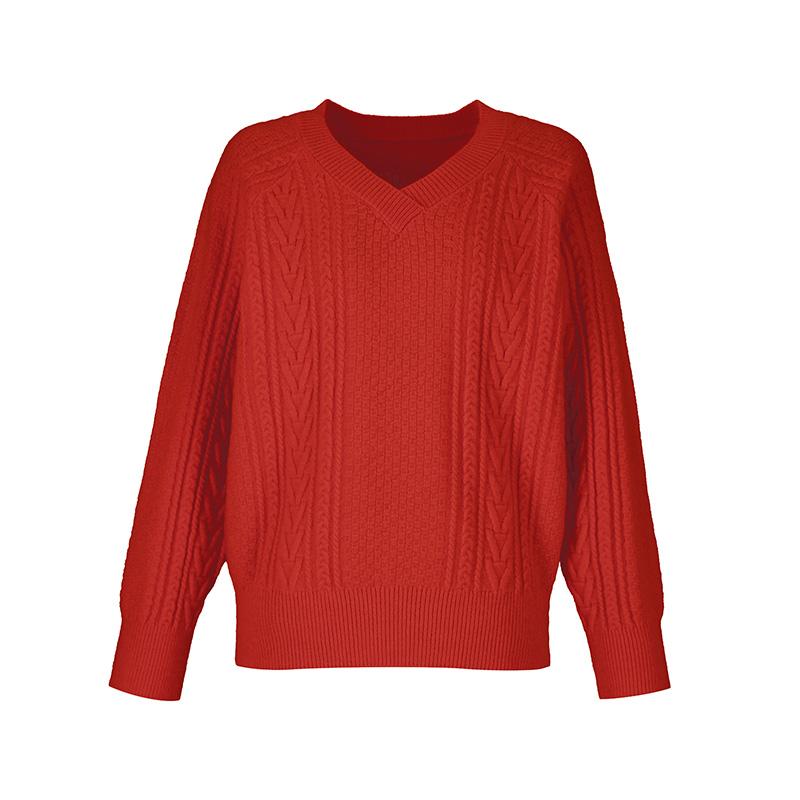 SOUP V-Neck Long-Sleeve Knit (Szalk85)