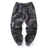 Hip Hop Kargo Pantolon Erkek Moda Joggers Rahat Pantolon streetwear Çok Cep Şeritler Askeri Pantolon Erkekler Harem Pantolon Büyük Boy