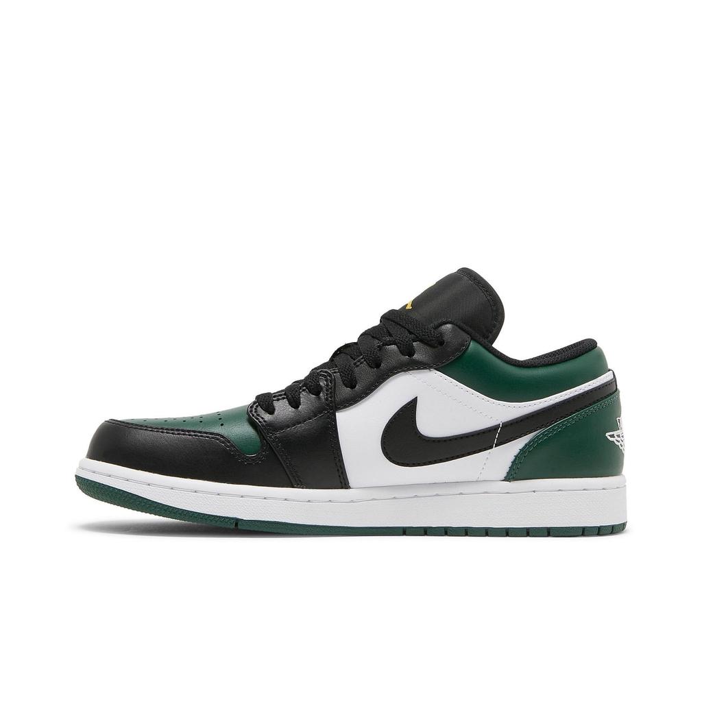 Air Jordan 1 Low 'Green Toe' (Unisex) Noble Green / Pollen / White / Black Vintage Basketball Shoes 553558 371