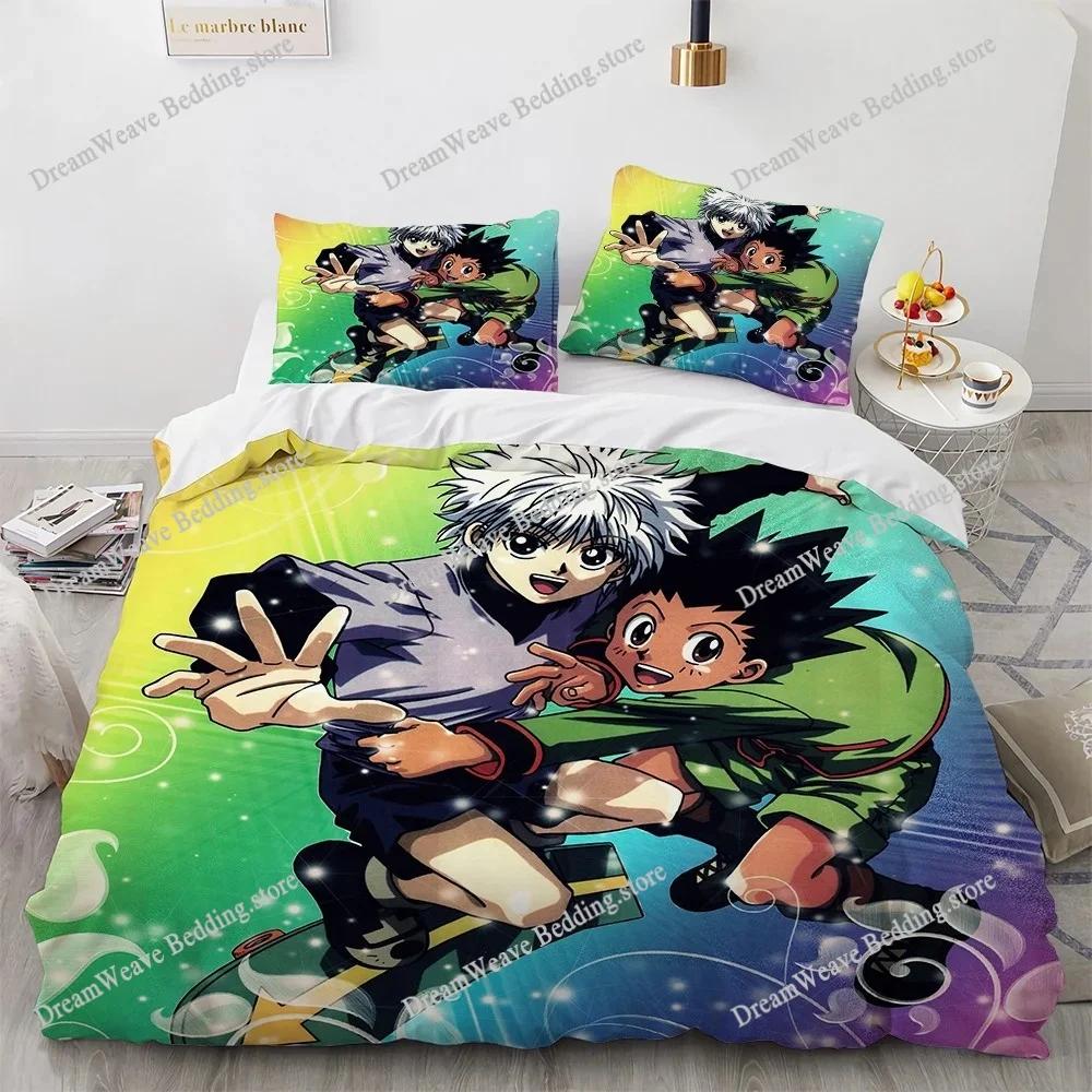 3D Print Fashion Anime Hunter X Hunter Bedding Set Boys Girls Twin Queen Full Size Duvet Cover Pillowcase Bed Adult Bedroom963