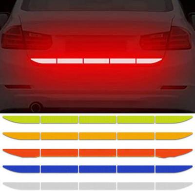 Pegatina para Coche Cinta de Seguridad Reflectante de Advertencia Anticolisión Pegatina Reflectante de Advertencia para Maletero de Automóvil Calcomanía Reflectante Nocturna