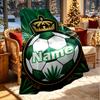 Custom Name Personalized Club Santos Laguna Print Blanket, Home Decor, Bedroom, Sofa, Camping, Couch, Gifts for Birthday Christmas