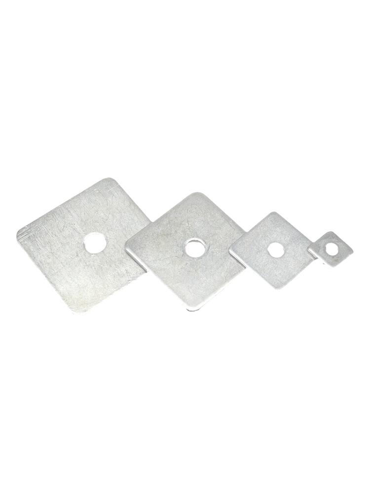 Thick Galvanized Square Iron Washer with Hole – Available In M6 To M16