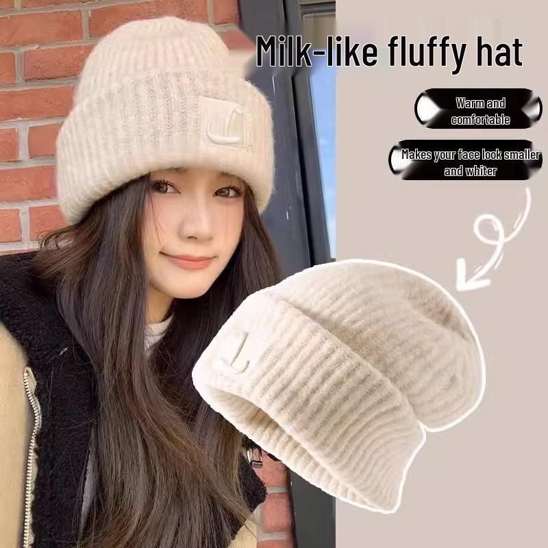 Women's Loose Warm Knit Hat for Large Heads: Autumn/Winter Style