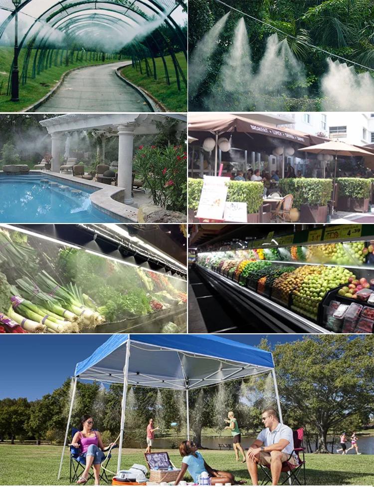 50Pcs High Pressure Garden Water Misting Nozzles With Filter Inside 0.1mm~0.8mm for Garden Agriculture Cooling Humidify