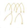 100pcs 30x17mm/40x22mm Stainless Steel V-shape French Earring Hooks Earwire DIY Earrings Jewelry Making Accessories Findings