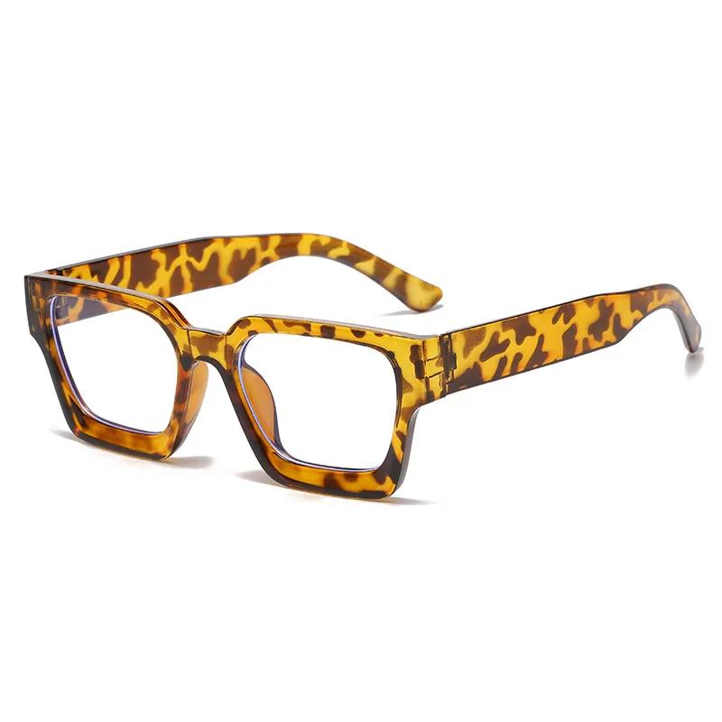 Dicke Kante Quadratischer Rahmen Brille Damen Herren Anti Blaulicht Bunt Transparent Computer Brille Optische Brille Brillen