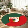 FC Augsburg FC Printed Round Crystal Velvet Rug Soft Non Slip Floor Carpet For Bedroom Holiday Gift