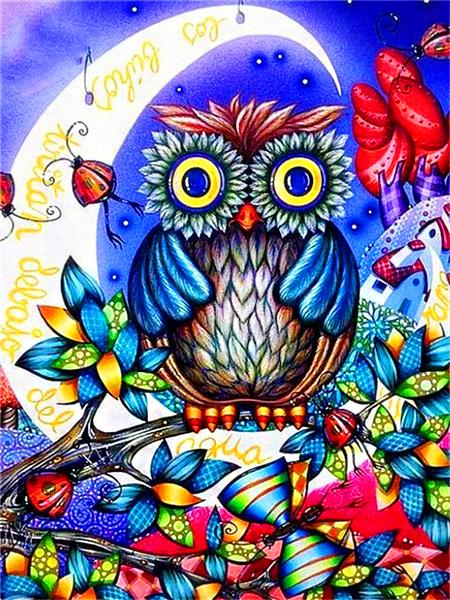 5d Diamond Painting New Owl Cartoon Full Square/round Embroidery Colorful Bird Animal Mosaic Home Decor
