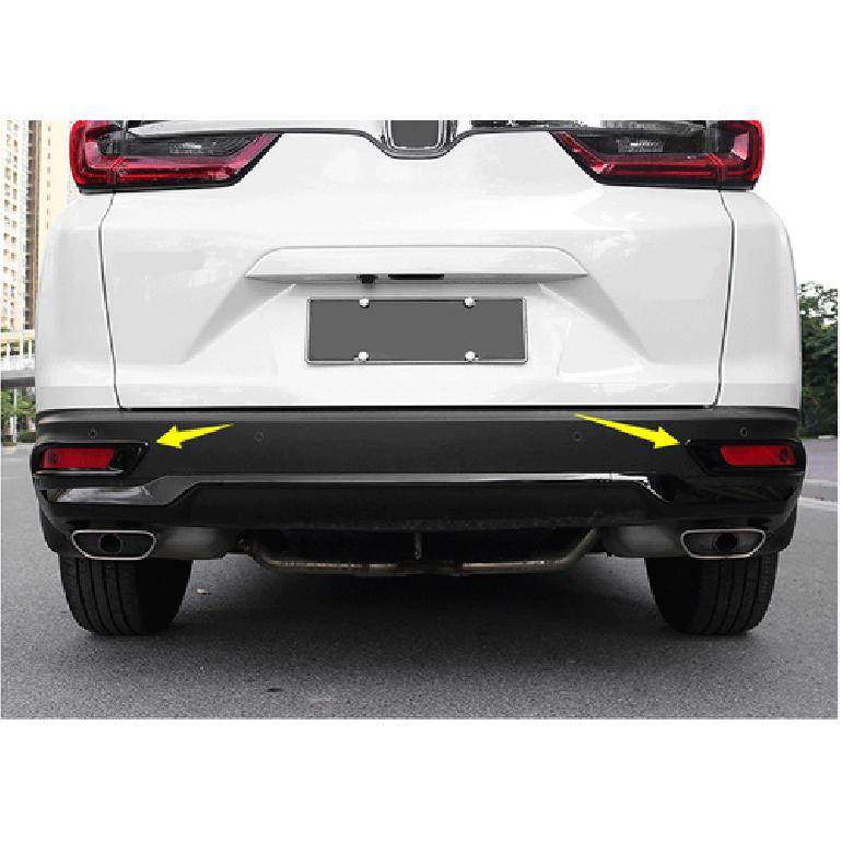 Gloss Black Car Rear Fog Light Lamp Frame Trim 2pcs For HONDA CR-V CRV 2020-2021