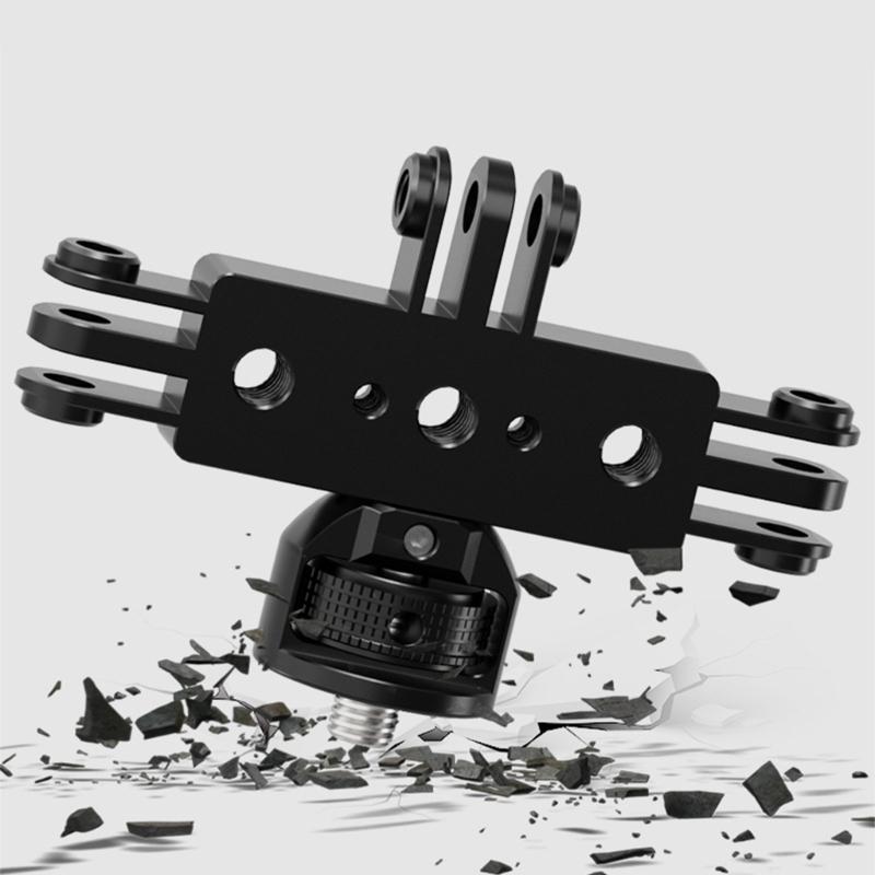 Volledig Roterende Stalen Verlengarm Drie Camera Grip Live Beugels 1/4 Gat Voor Buiten Sport Opnames Fotografie