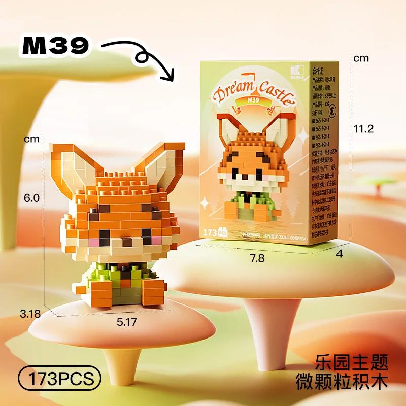 Disney Princess Micro Building Blocks Mickey Mouse Winnie Friend Figure Donald Duck 60 Style Assembled Mini Brick Toys For Kids