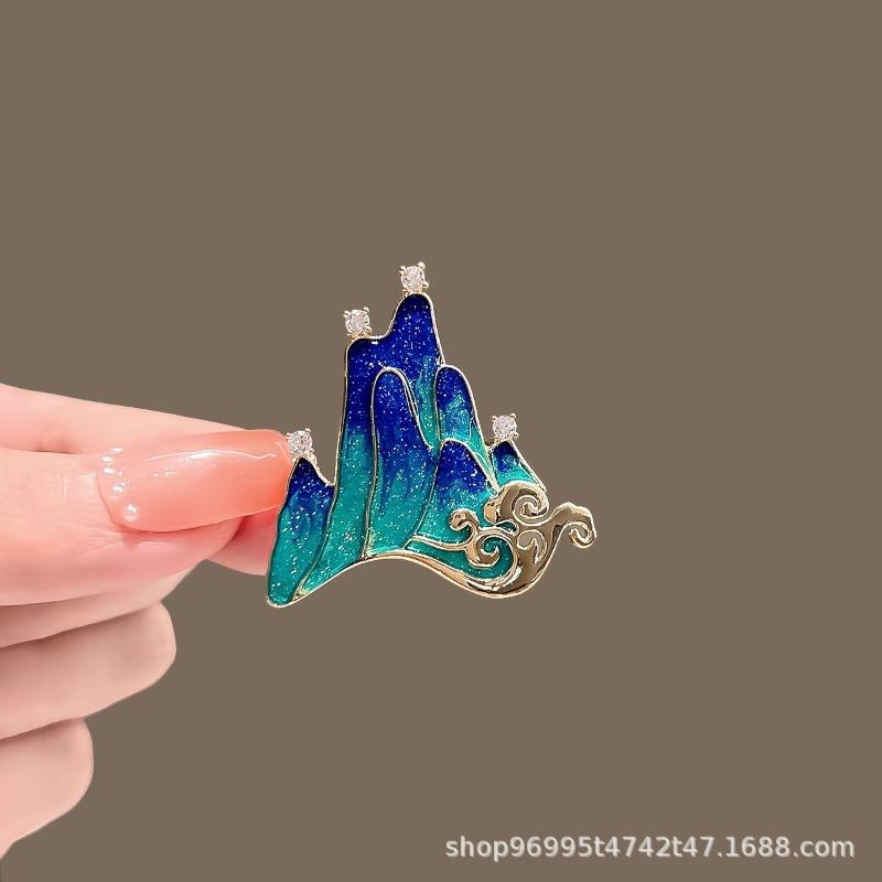 New Alloy Brooch High-end Niche Women's Peony High-end Pin Coat Suit High-end Versatile Brooch