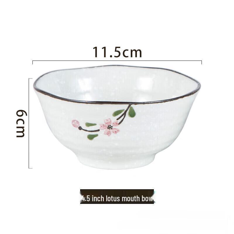 

ZISIZ 4.5-inch Ceramic Rice & Soup Bowl Set (2-Pack)