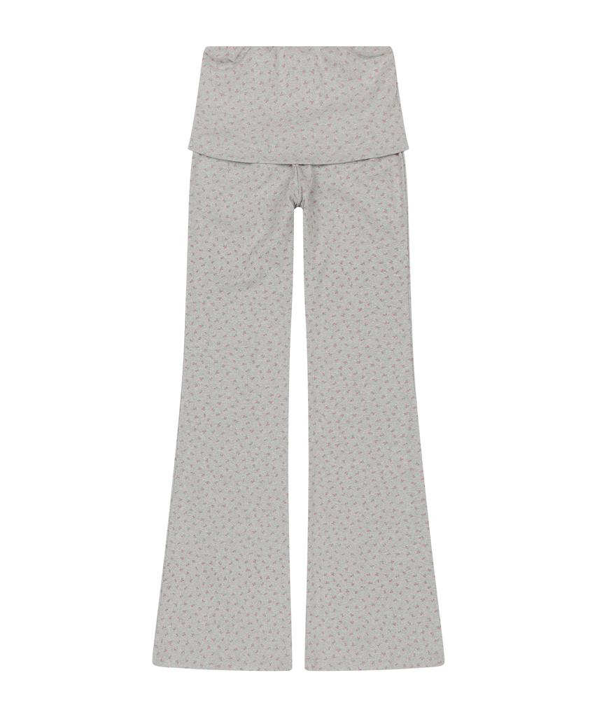 SUNDAY FRUIT MARKET W) Flower Flare Pant Gray
