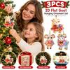 2D Flat Goat Hanging Ornament Set Acrylic Christmas Tree Ornament  Shop Window Display
