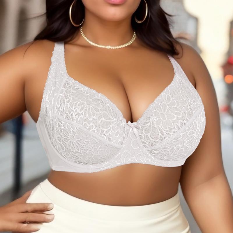 1 Stück Damen-BH in Übergröße, ultradünn, halbtransparent, Spitze, sexy, atmungsaktiv, Stahlring, Körbchen Französische Eleganz CDE