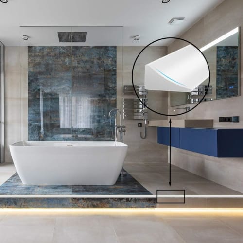 Nricrlus Spülbecken Wassersperre, Waschtischspaltabdeckung, Duschbarriere, Badezimmer Wasserrückhaltestreifen, Faltbar, 200cm, Gummi, Trocken-/Nass-Trennung, Zuschneidbar