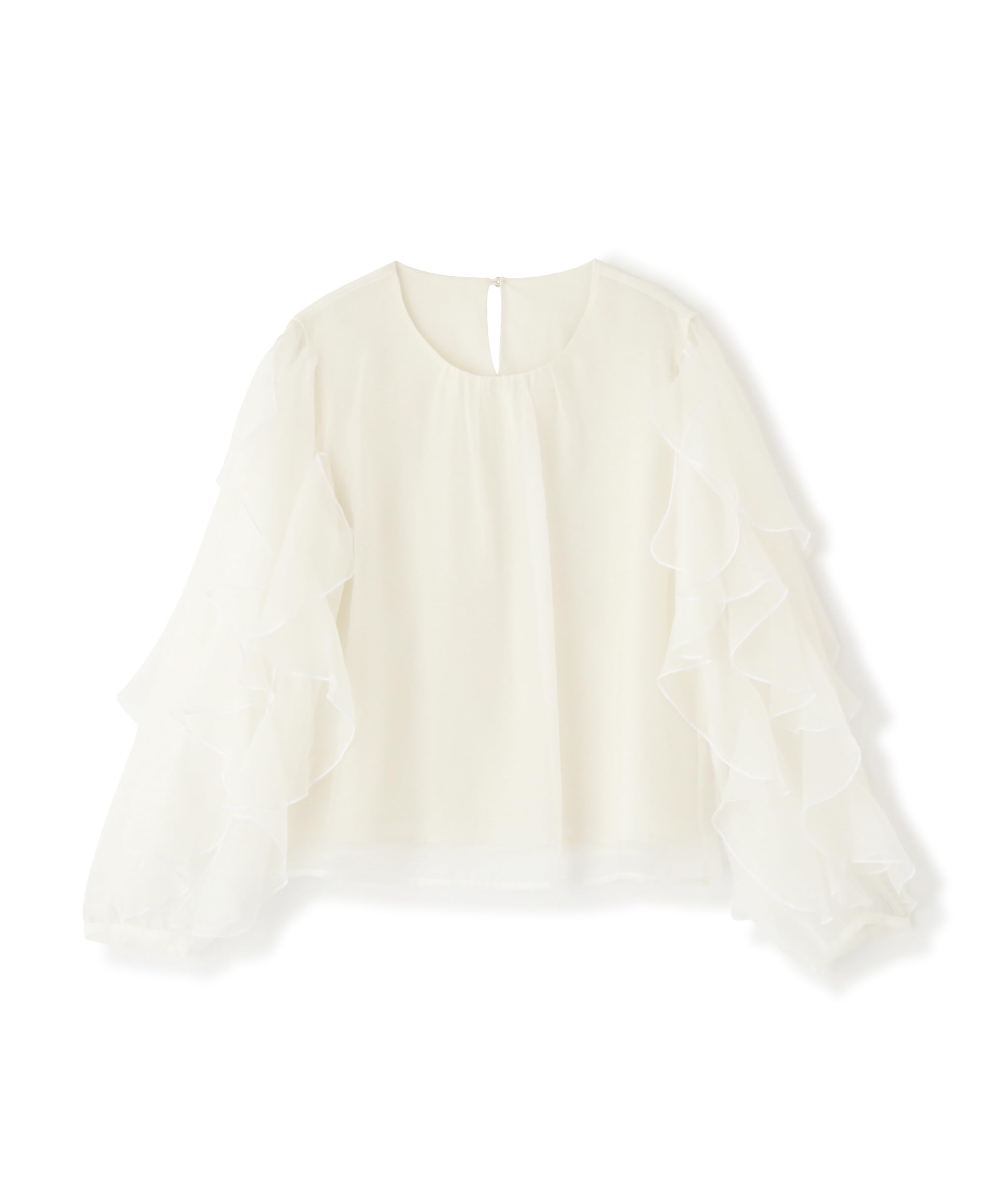 

Блузка женская белая с рукавами-рюшами Proportion Body Dressing, белый