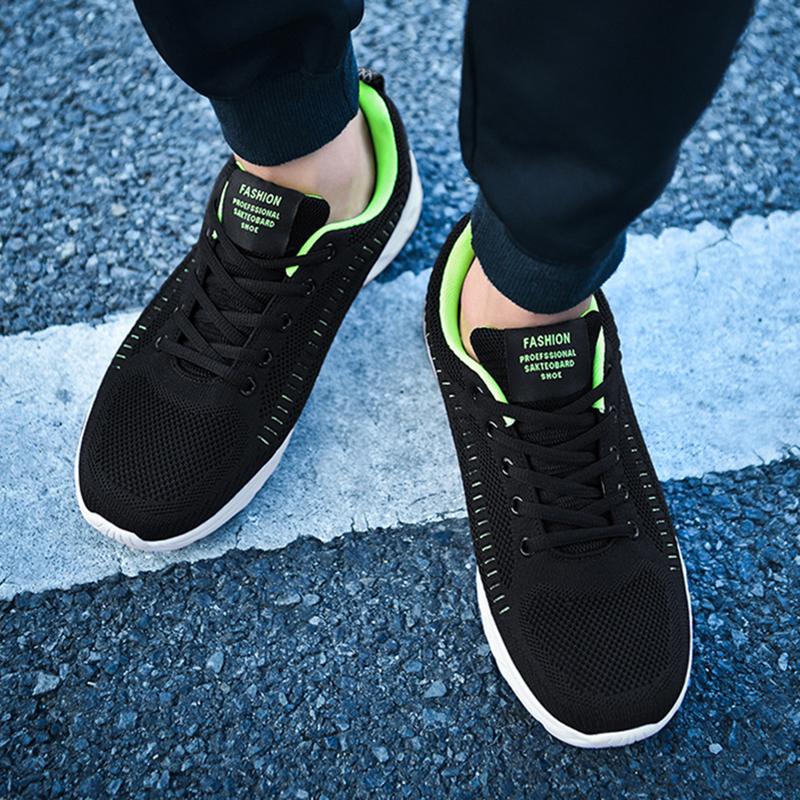 Fashion Comemore Breathable black Men's Sneakers Running Shoes Lightweight Outdoor Male Walking Shoes Mesh Sports Footwear Lace Up Flats