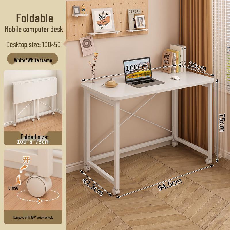 Multi-purpose Folding Table: Portable Computer Desk & Dining Table for Home & Study
