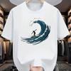 Unisexs Summer Fashion Casual Loose Print Sports Round Neck Short Sleeved Tshirt Top