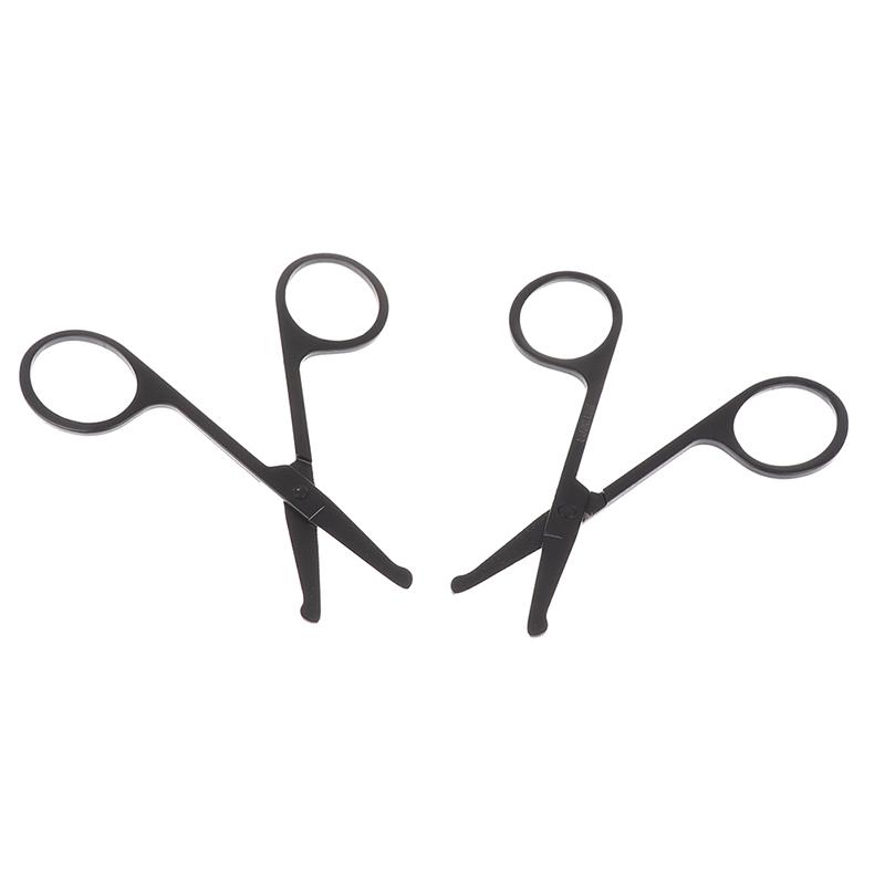 1Pc Nose Hair Scissor Stainless Steel Eyebrow Nose Hair Cut Facial Makeup Tool