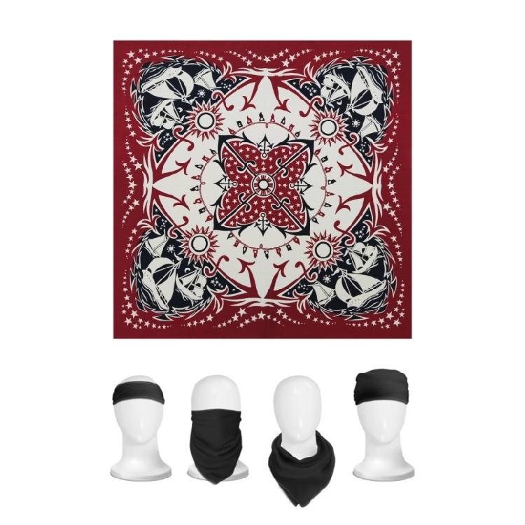 Sailing Pattern Bandannas for Adult Fashion Square Kerchief Motorcycling Headscarf Street Dance Headwrap Sport Bandanas